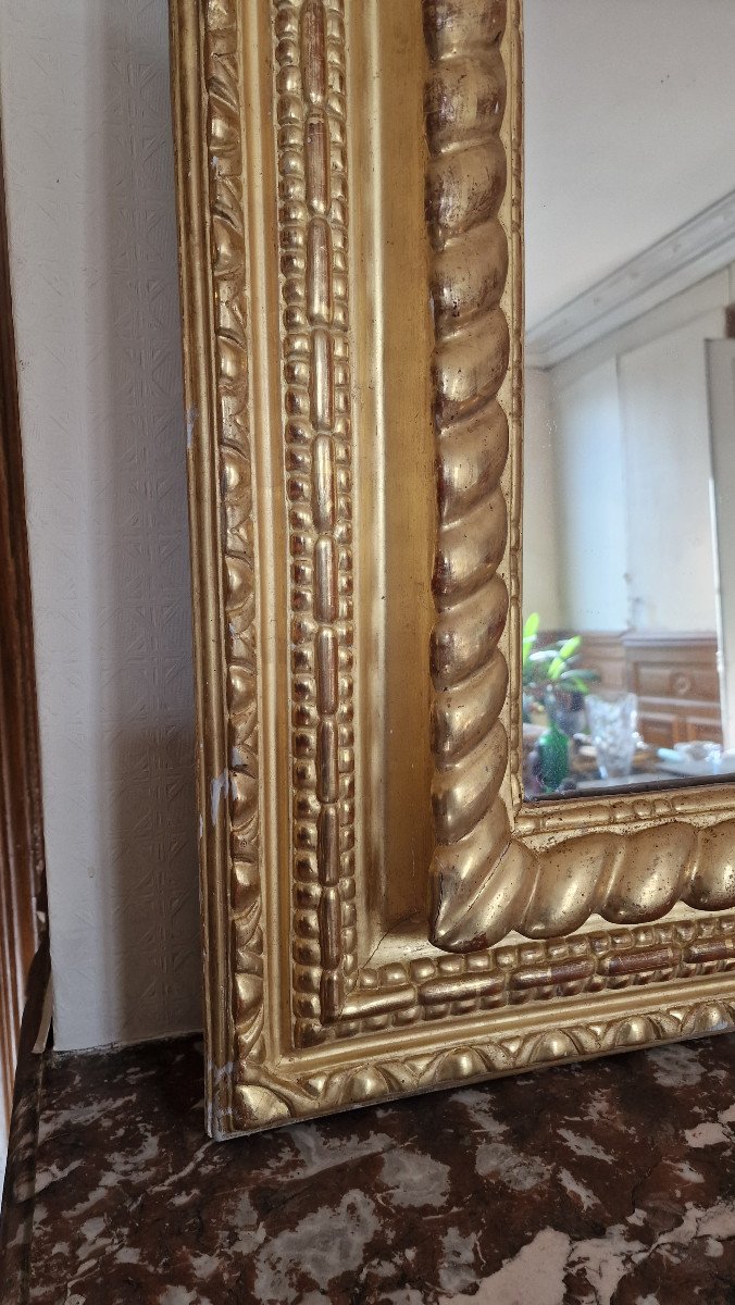 Very Large Antique Mirror / Carved Wood-photo-4