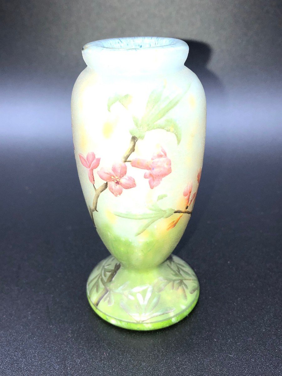 Rare Petit  Vase Daum Violettes-photo-2