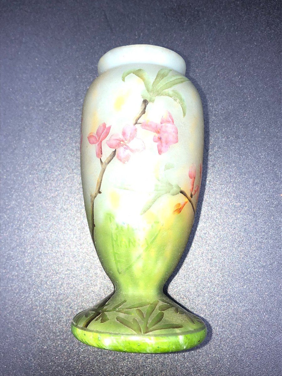 Rare Petit  Vase Daum Violettes-photo-3