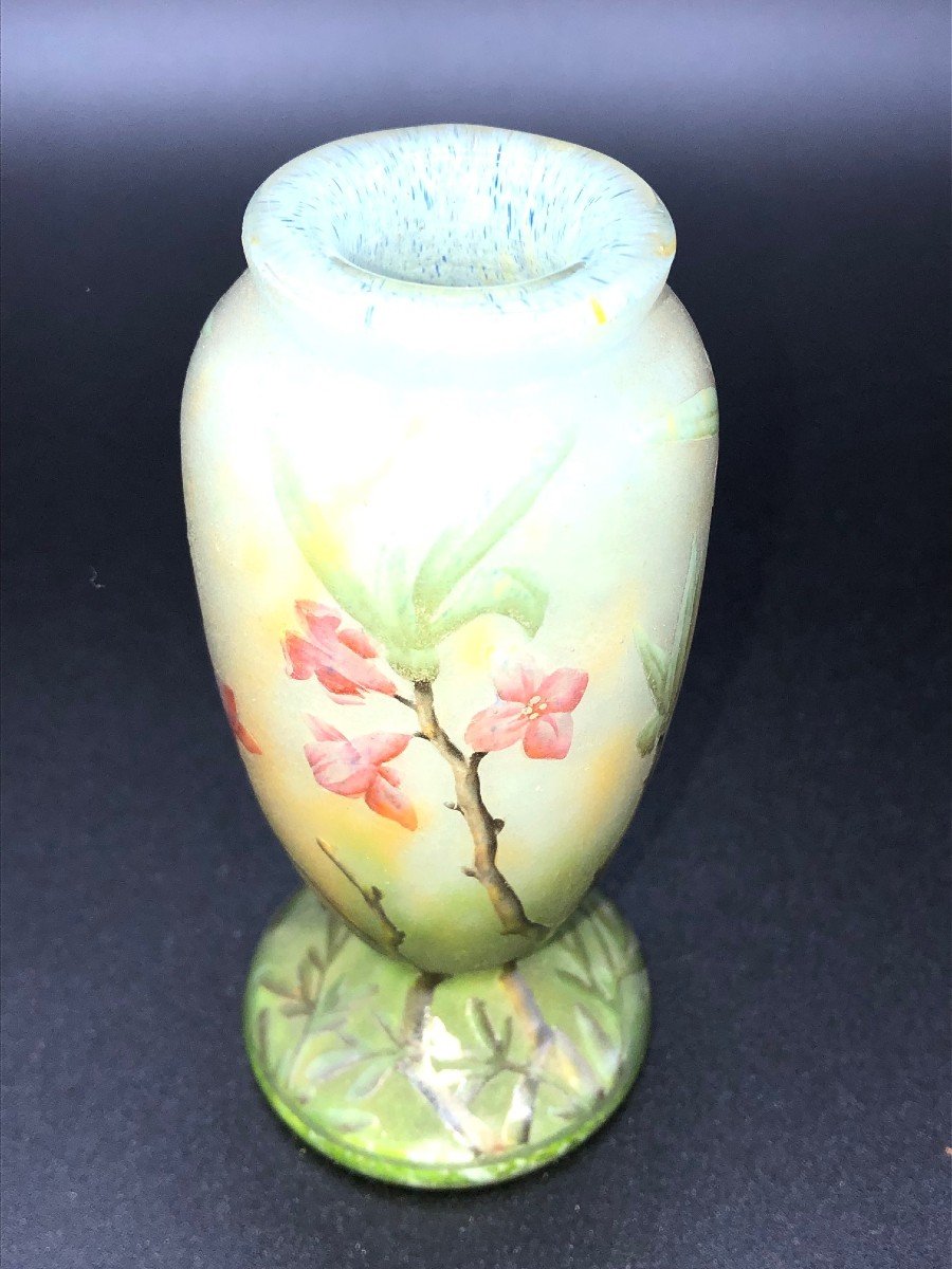 Rare Petit  Vase Daum Violettes-photo-2