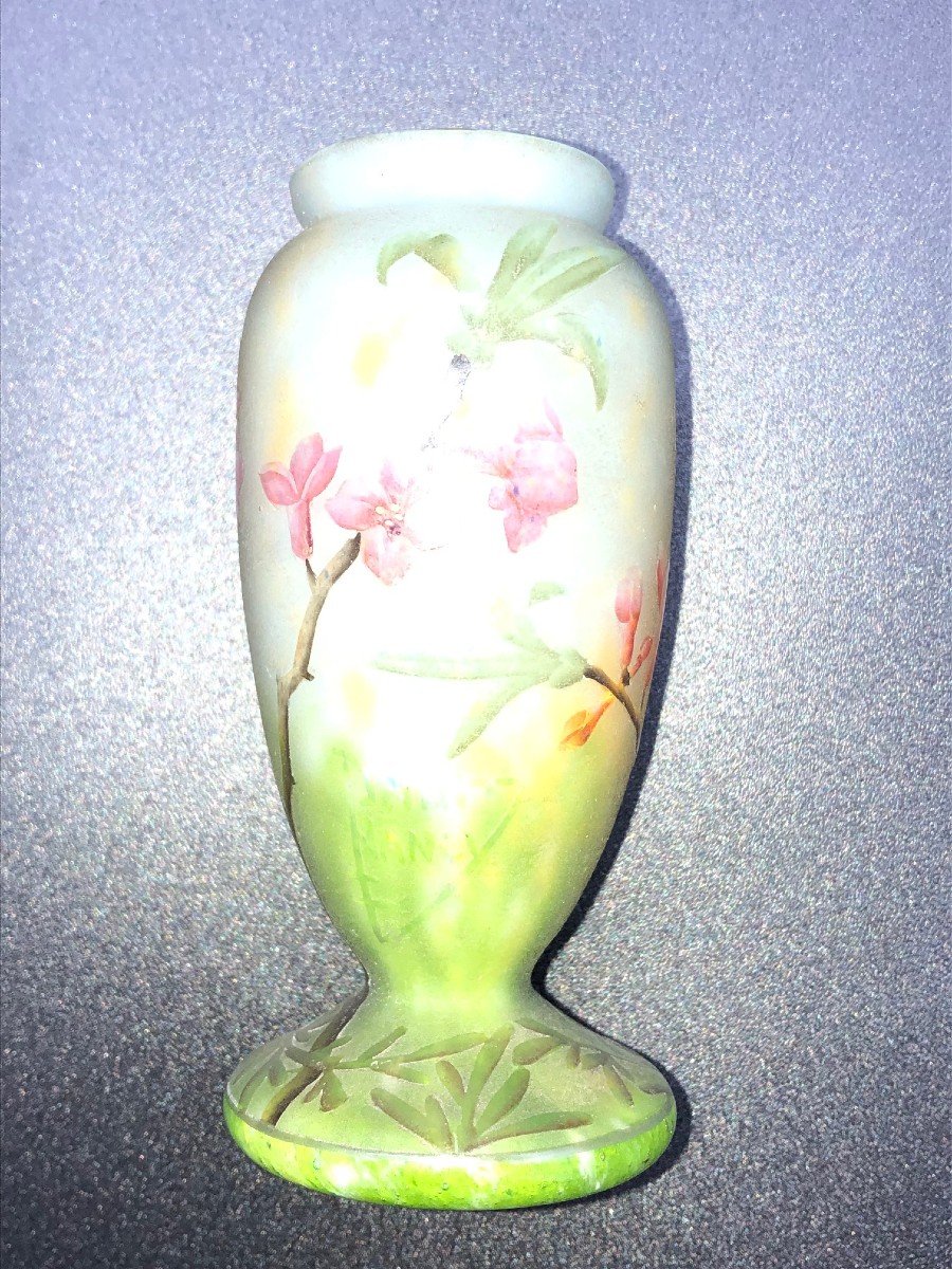 Rare Petit  Vase Daum Violettes-photo-5