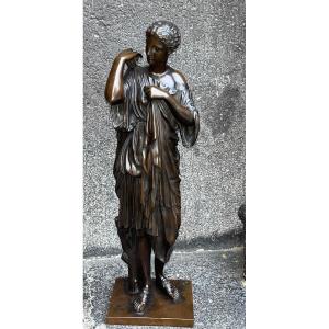 Bronze Artémis Dite  Diane De Gabies. XIX ème Siècle.