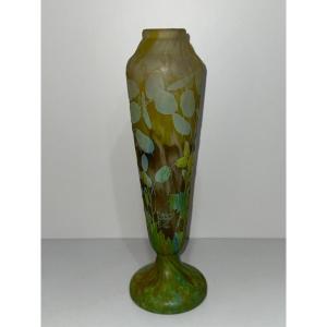 Rare "daum Nancy" Baluster Shaped Vase 35 Cm