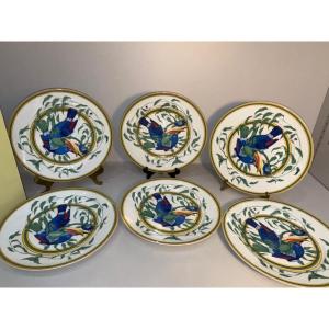 Hermes Toucans Round Plate 22cm 8½" Inches Limoges