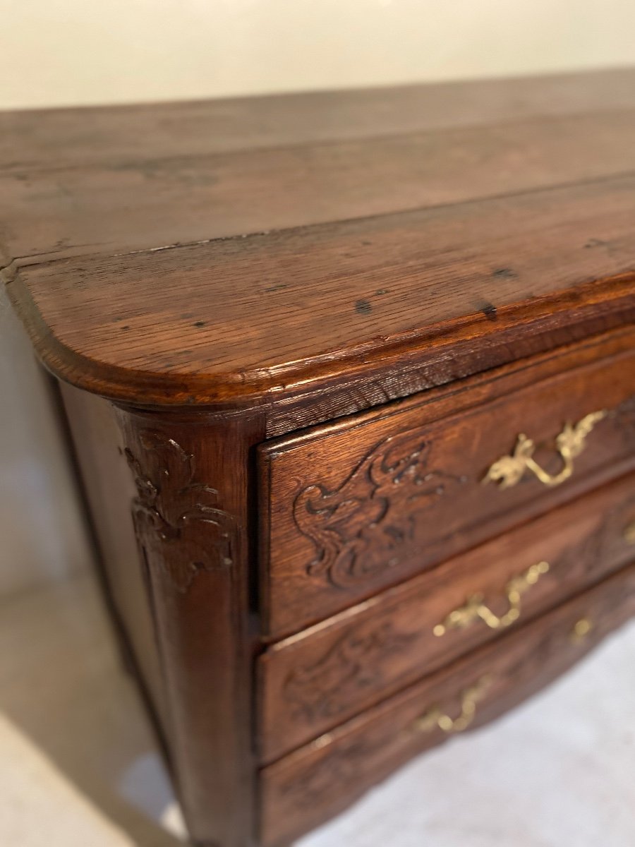 Commode Louis XV Late 18th Liégeoise Oak-photo-3