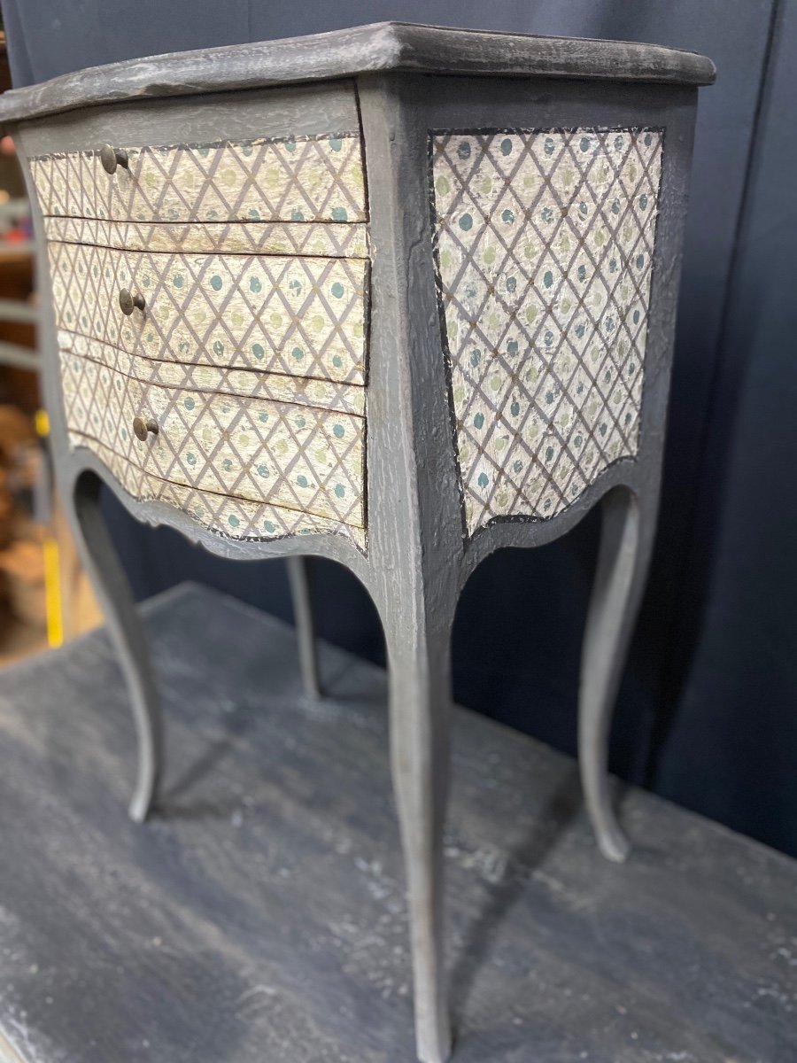 Louis XV Curved Between Two Commode From The 1920s Patinated-photo-7