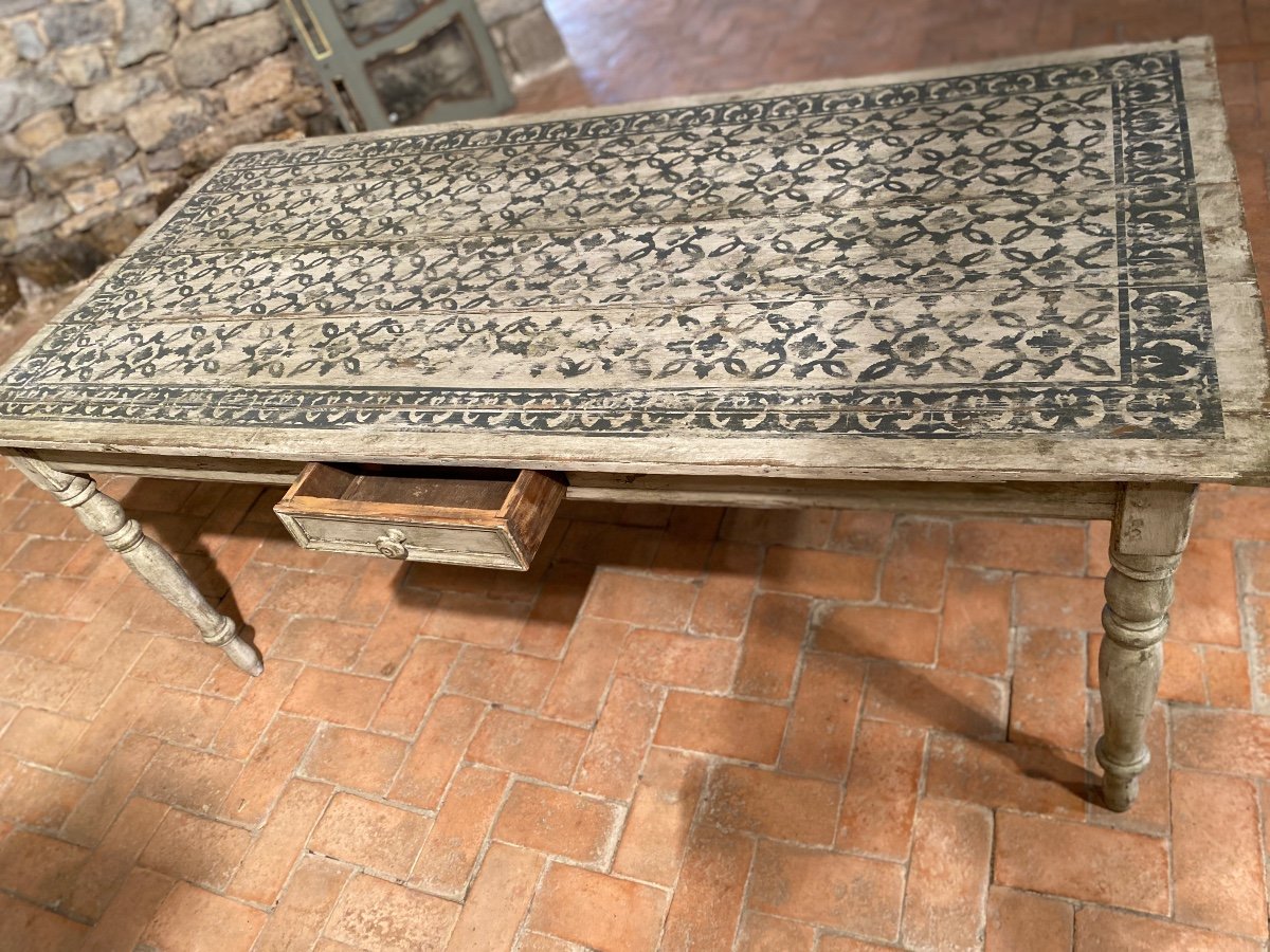 Table De Ferme datant du 19e siècle,Magnifique Patine  -photo-4