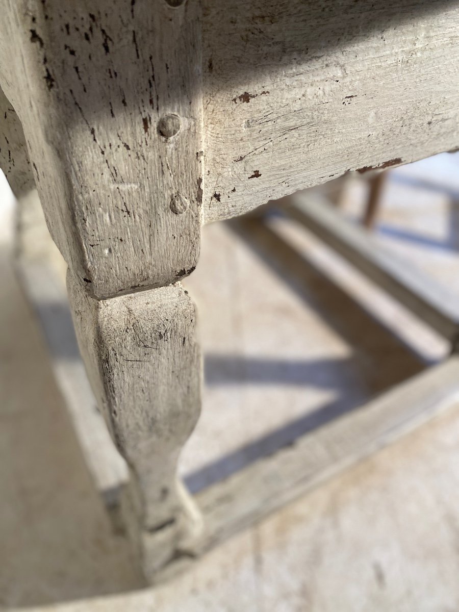 18th Century Swedish Oval Table With 1 Drawer -photo-3