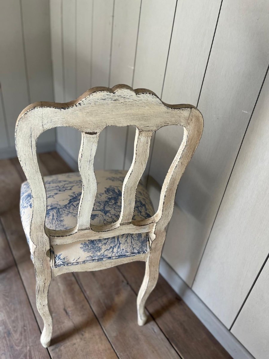 Pair Of Louis XV Chairs Dating From The End Of The 18th Century, Beautiful Patina -photo-4