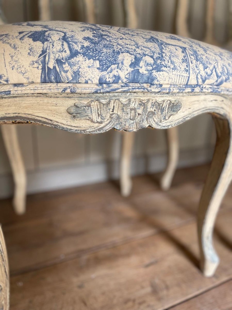 Pair Of Louis XV Chairs Dating From The End Of The 18th Century, Beautiful Patina -photo-6