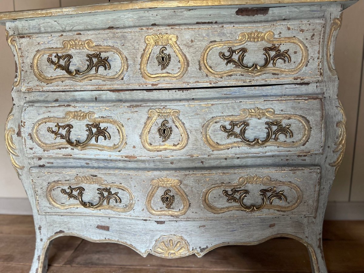 Tombeau Chest Of Drawers Beautiful Patina Dating From The End Of The 19th Century -photo-4