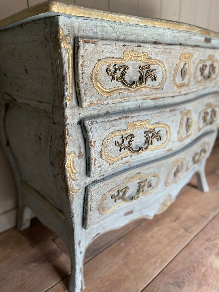 Tombeau Chest Of Drawers Beautiful Patina Dating From The End Of The 19th Century -photo-3