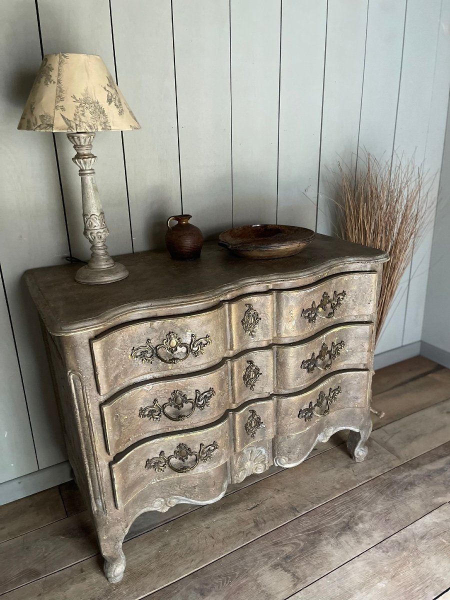 Louis XV Crossbow Chest Of Drawers Beautiful Patina Dating From The 1900s-photo-2