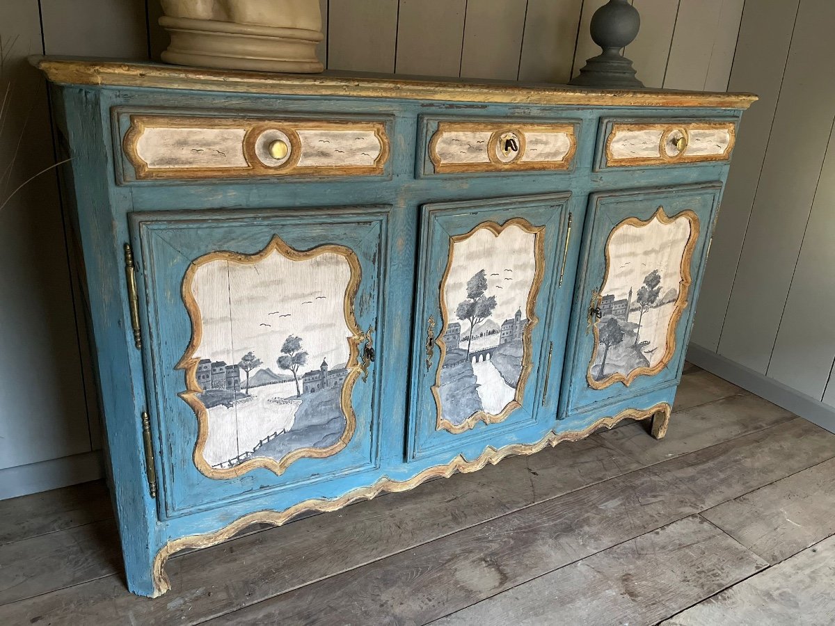 Louis XIV Sideboard Dating From The Early 18th Century Magnificent Patina -photo-2