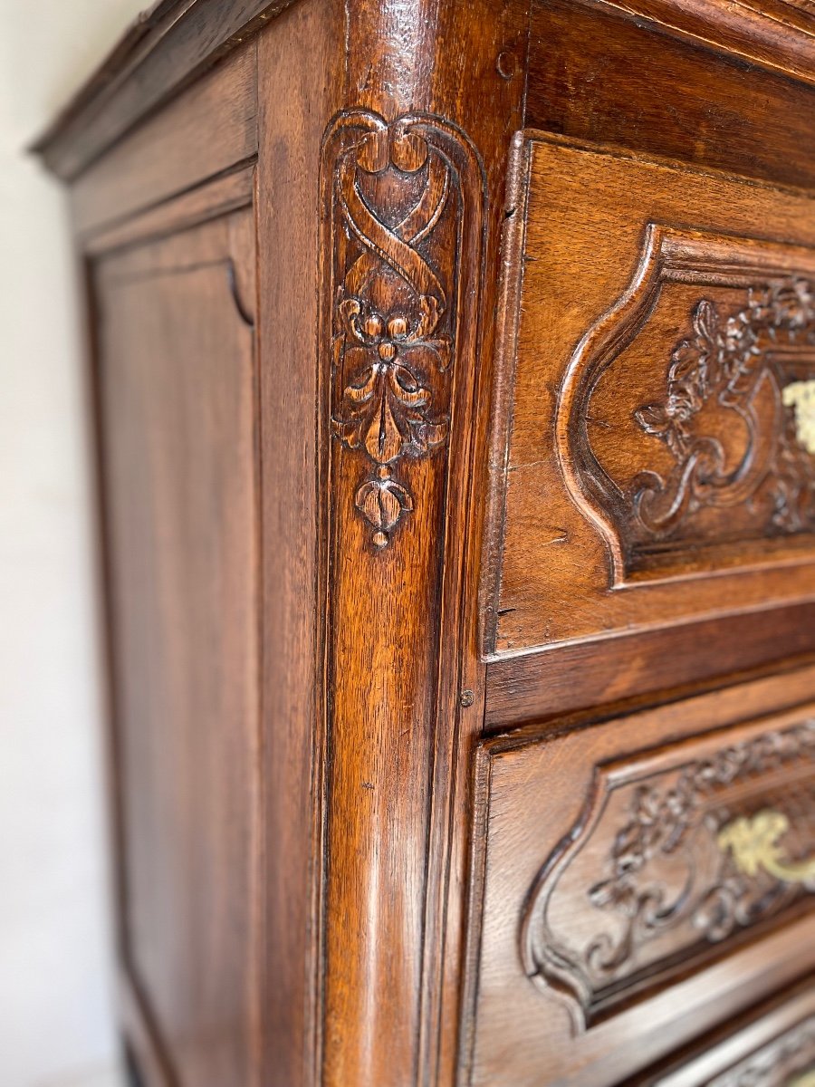 Louis XIV Commode Dating From The 18th Century Carved -photo-3