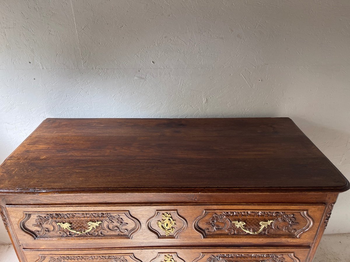 Louis XIV Commode Dating From The 18th Century Carved -photo-4