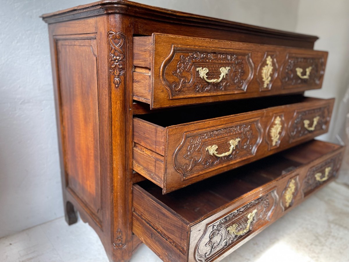 Louis XIV Commode Dating From The 18th Century Carved -photo-8