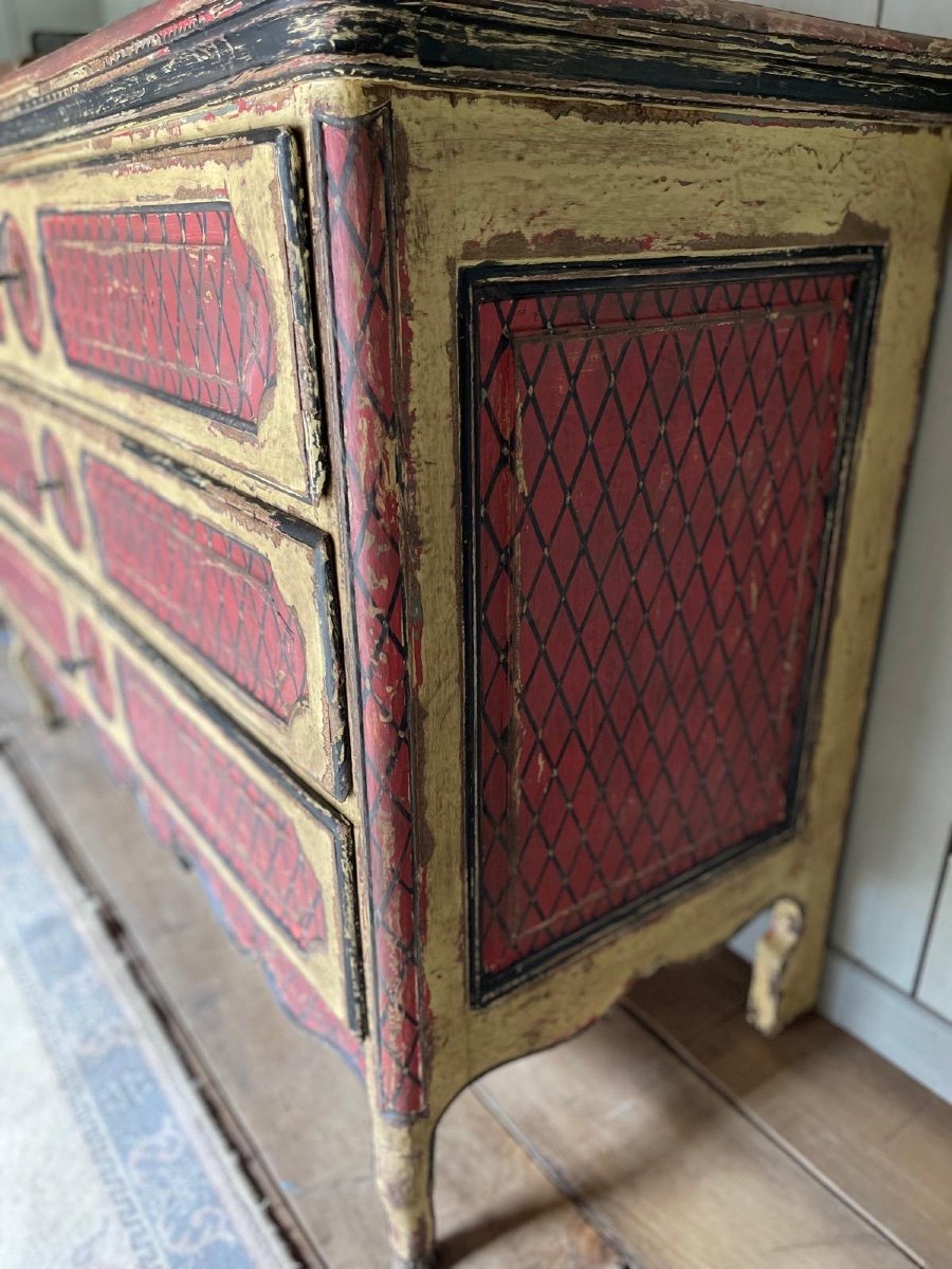 Louis XV Liège Commode Dating From The 18th Century Patinated -photo-7