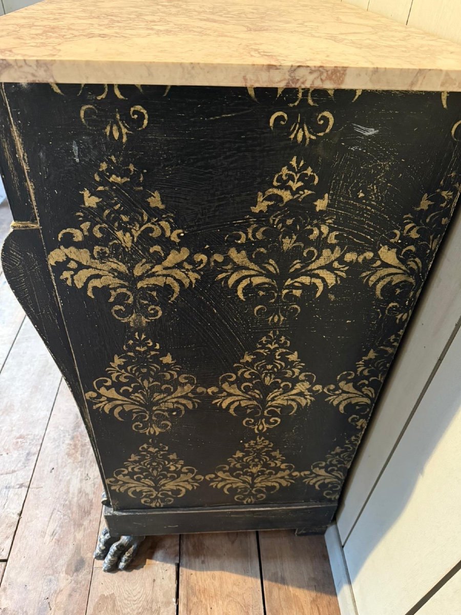 Commode Italienne Datant Du 19e Siècle Repatinee avec marbre-photo-4