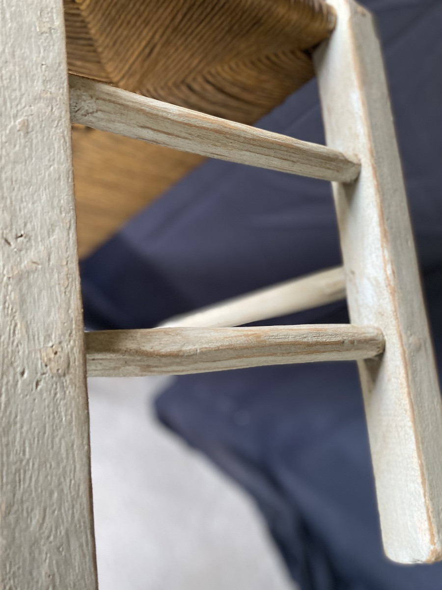 Straw Bench And Patinated Woodwork (18th Century) Special Price Of The Day -photo-1