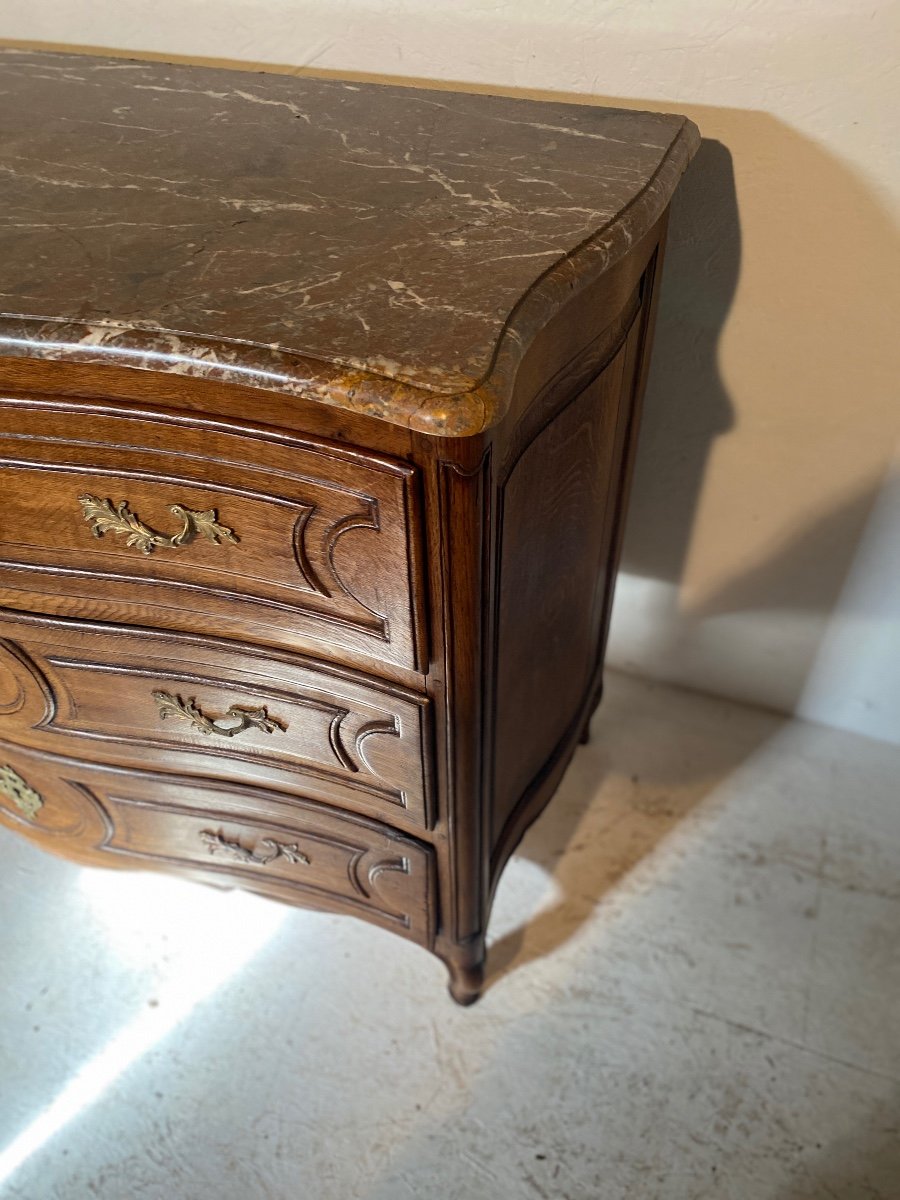 Curved Commode With Marble Early 19th-photo-3