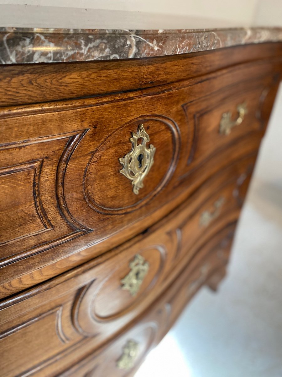 Curved Commode With Marble Early 19th-photo-7