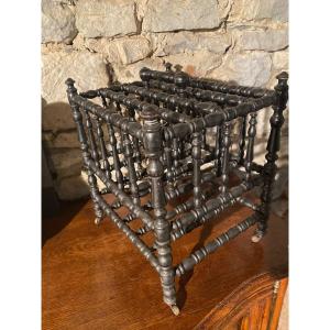 19th Century Blackened Pear Tree Newspaper Rack