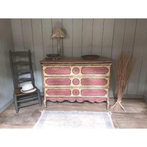 Louis XV Liège Commode Dating From The 18th Century Patinated 