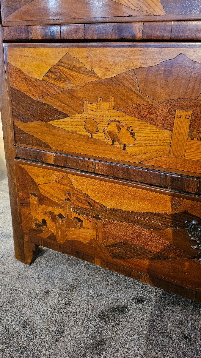 Inlaid Chest Of Drawers. Lombardy. Italy 18th Century -photo-2