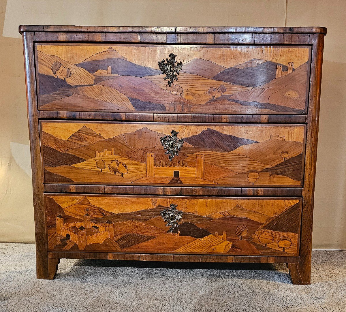 Inlaid Chest Of Drawers. Lombardy. Italy 18th Century 