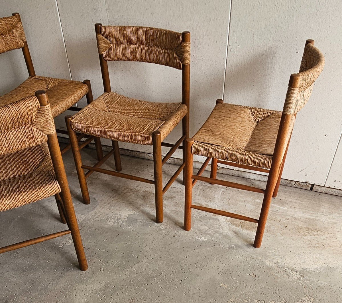 Robert Sentou Set Of 4 Dordogne Chairs, 1950-photo-2