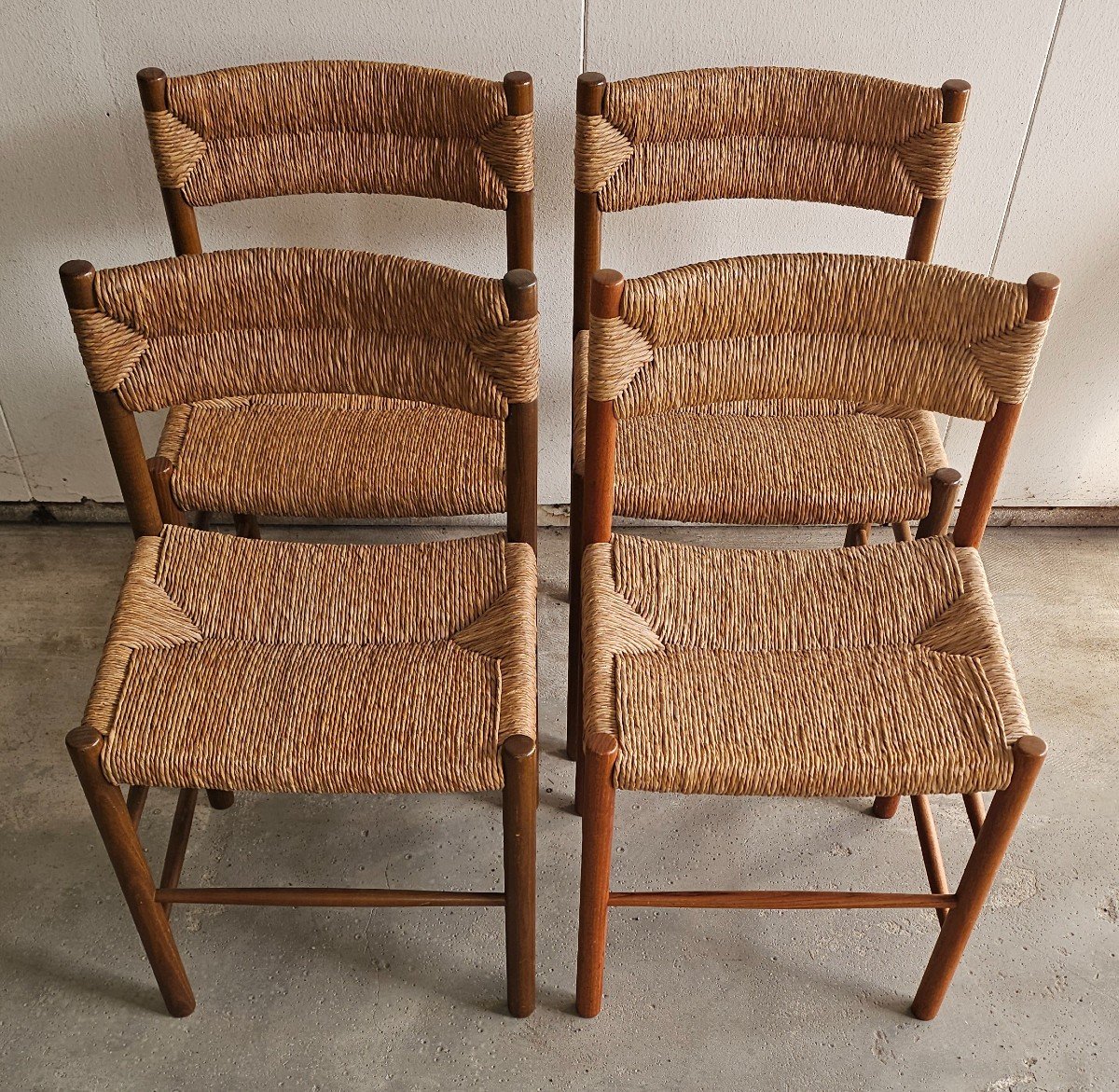 Robert Sentou Set Of 4 Dordogne Chairs, 1950-photo-4