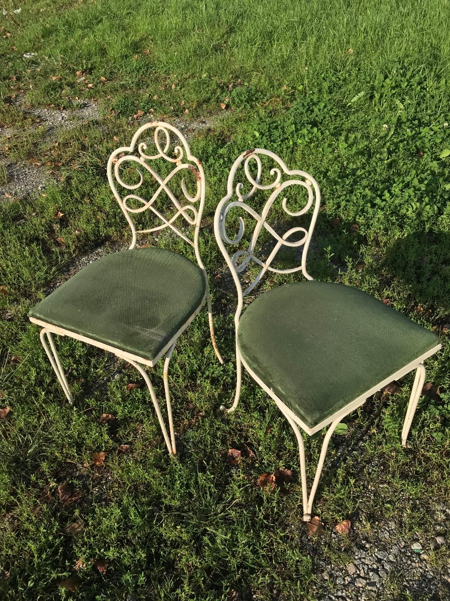 Paire De Chaises De Rene Prou.-photo-2