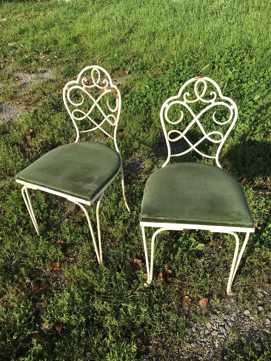 Paire De Chaises De Rene Prou.