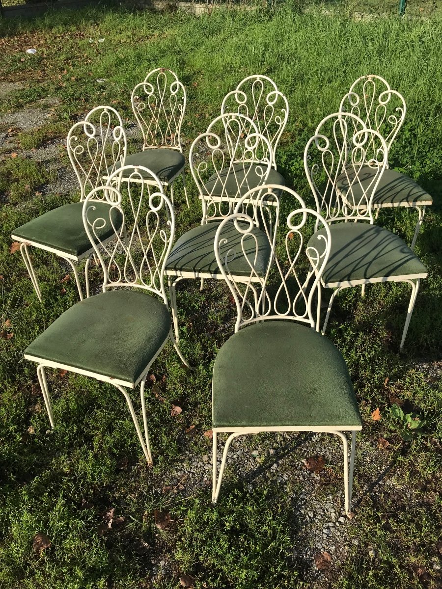 Suite De Huit Chaises De René Prou.