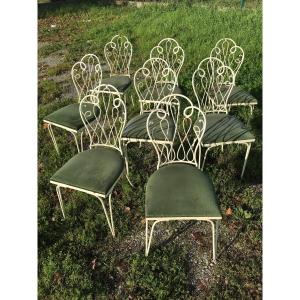 Suite De Huit Chaises De René Prou.