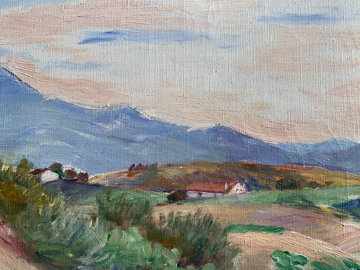 Paule Gobillard, Provençal Landscape, Oil On Canvas-photo-4