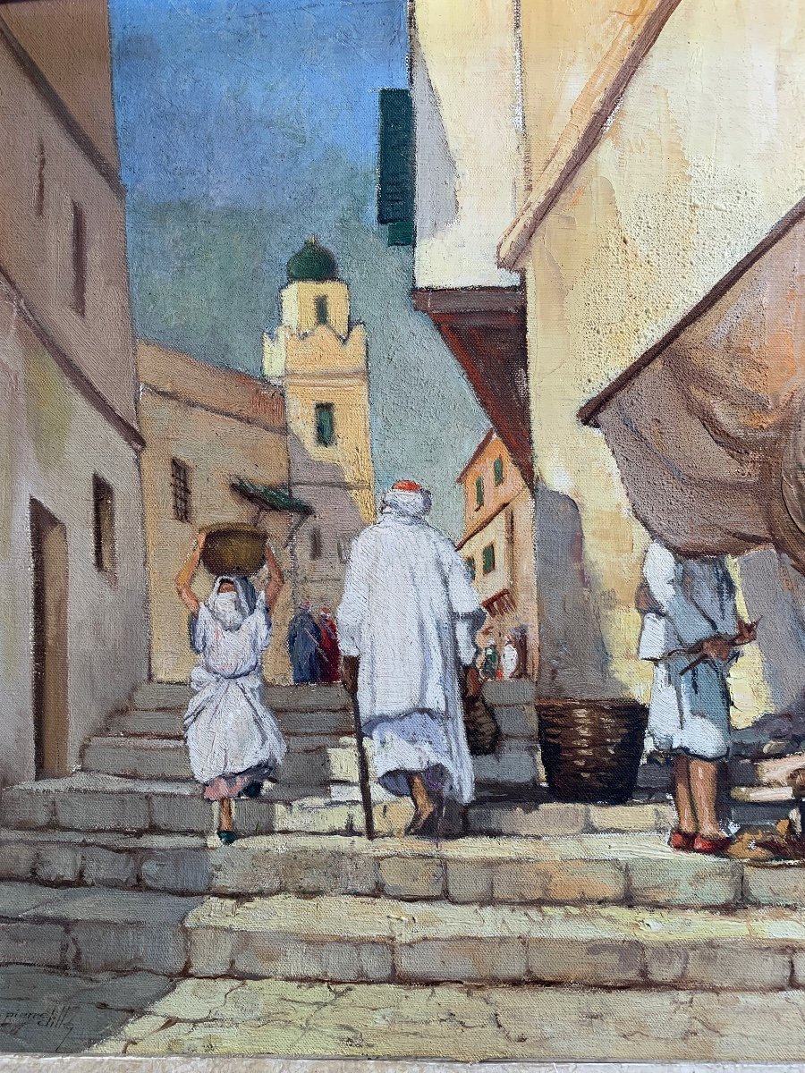 Pierre Dillé, Rue De Tunis, Oil On Canvas-photo-2