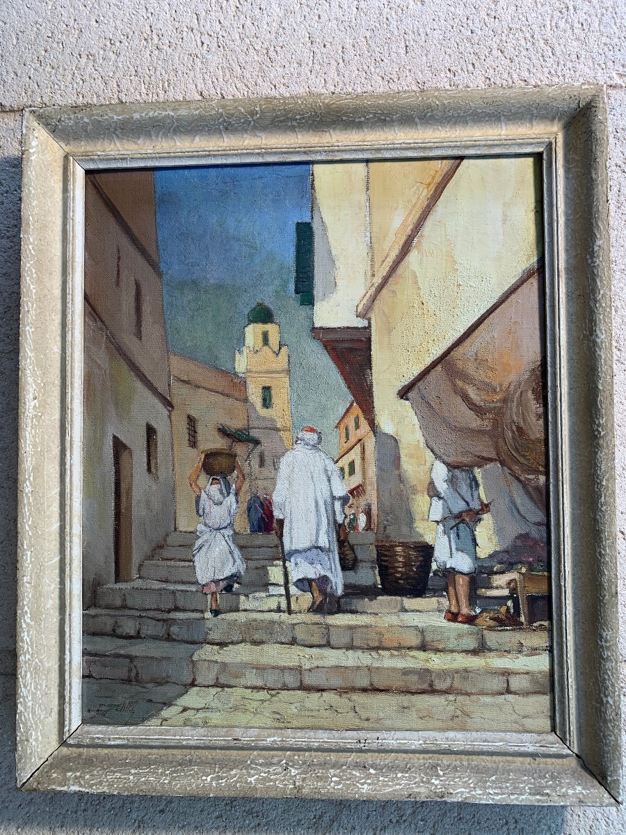 Pierre Dillé, Rue De Tunis, Oil On Canvas