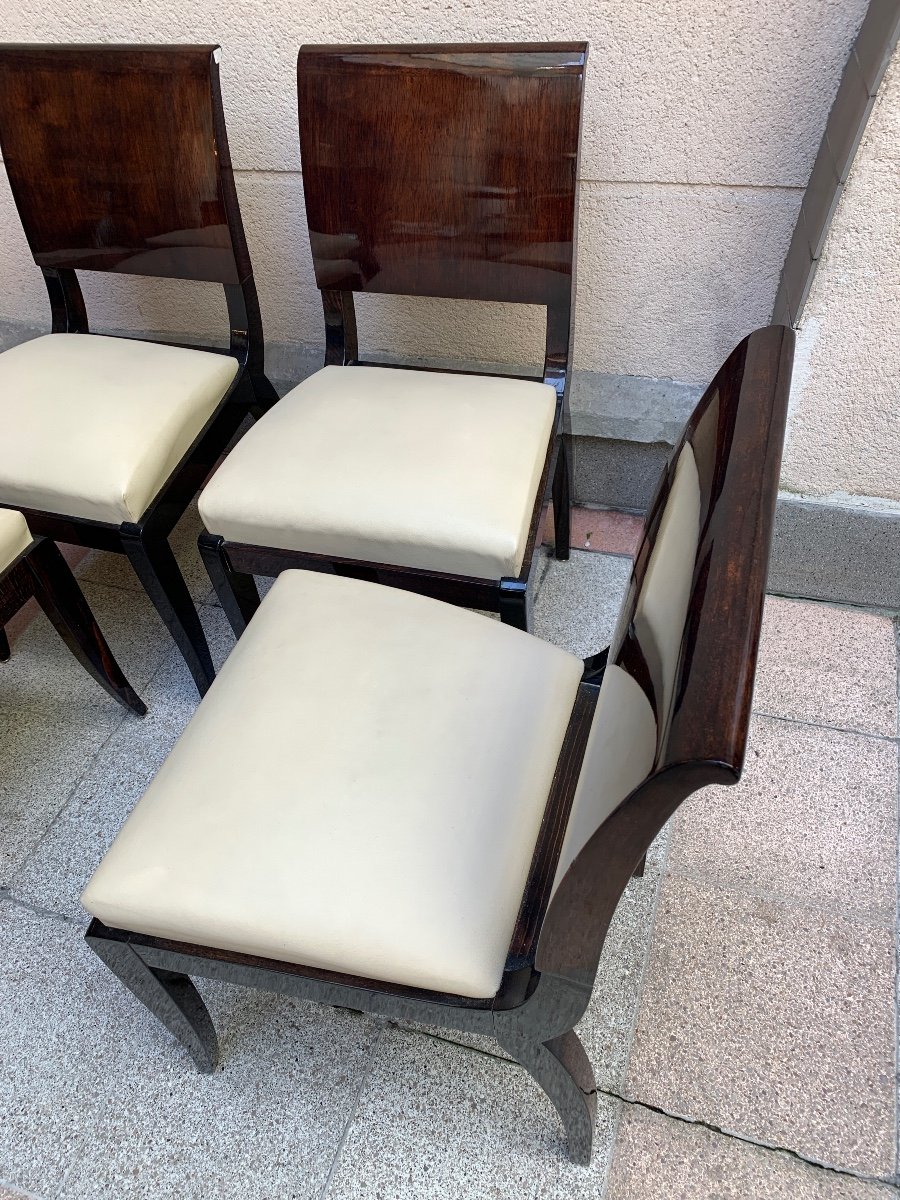 Proantic: Suite Of Four Art Deco Chairs