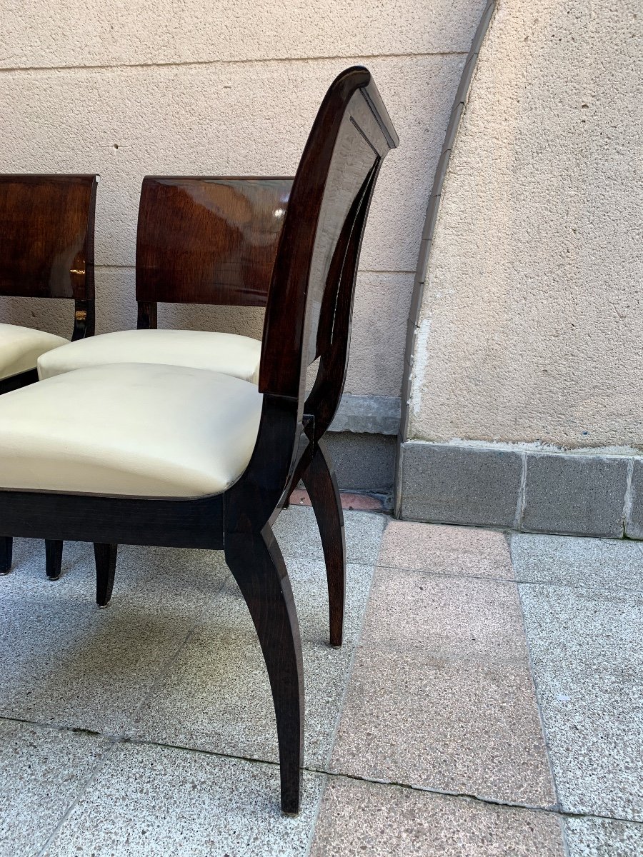 Proantic: Suite Of Four Art Deco Chairs