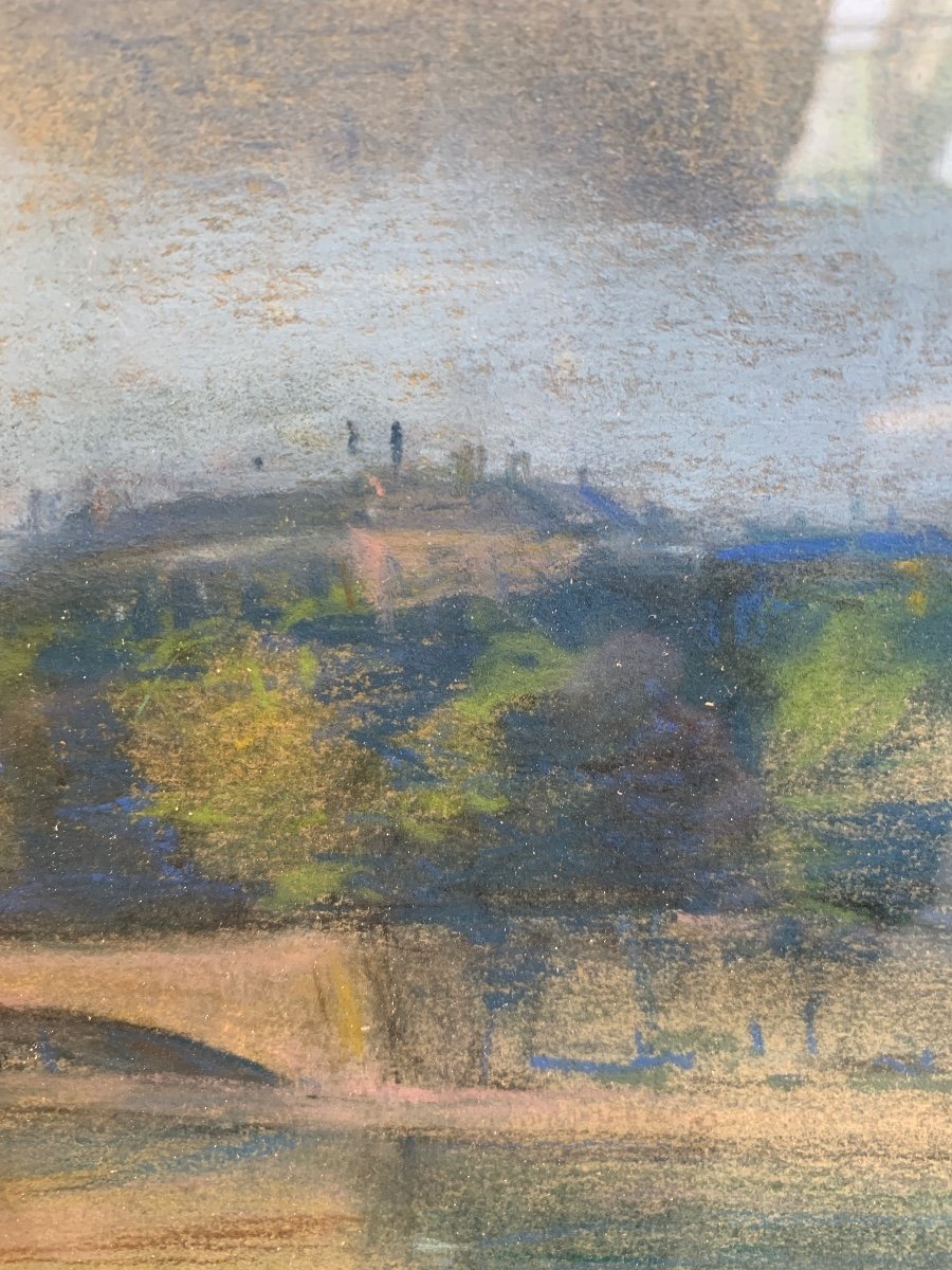 Jacques Leclerc, Pastel, Ciel De Paris.-photo-4