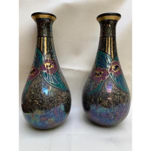 Paire De Vases  De Louis Dage