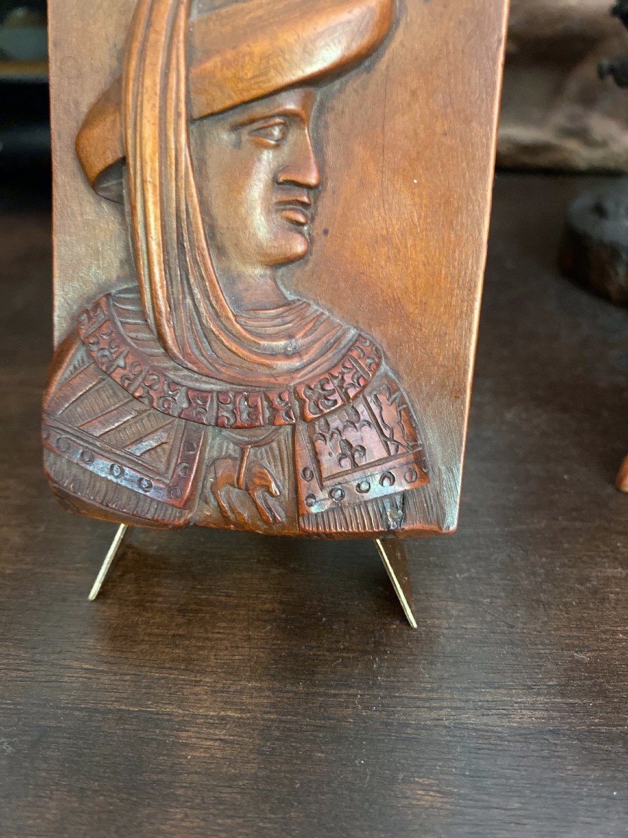 Plaque Bas-relief - Miniature - Philippe Le Bon En Armure, Duc De Bourgogne - Haute Epoque-photo-1