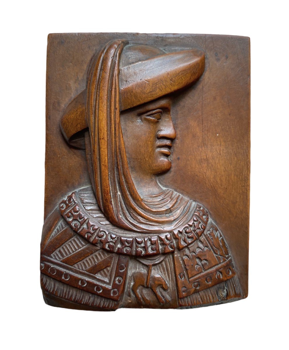 Plaque Bas-relief - Miniature - Philippe Le Bon En Armure, Duc De Bourgogne - Haute Epoque