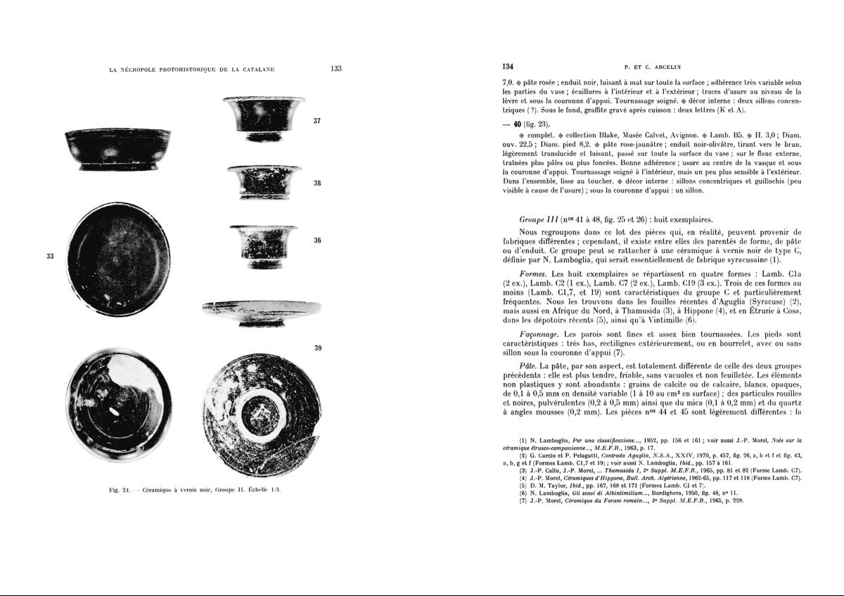 Artefact - Antiquit&eacute; &ndash; Coupe Campanienne En Terre Cuite &agrave; Vernis Noir Avec Documentation-photo-3