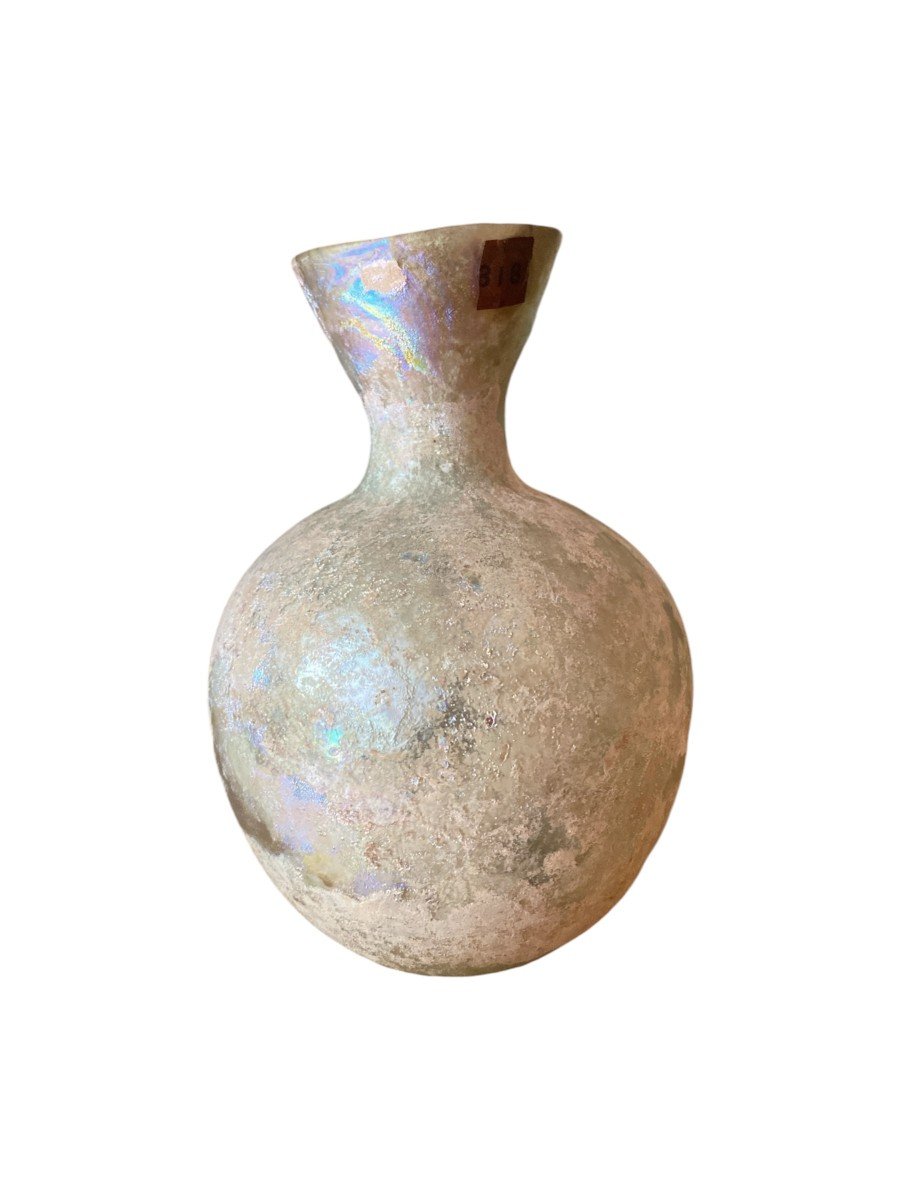 Artifact - Antiquity - Bottle With Globular Body In Iridescent Glass - Large Balsamaire - Empire 