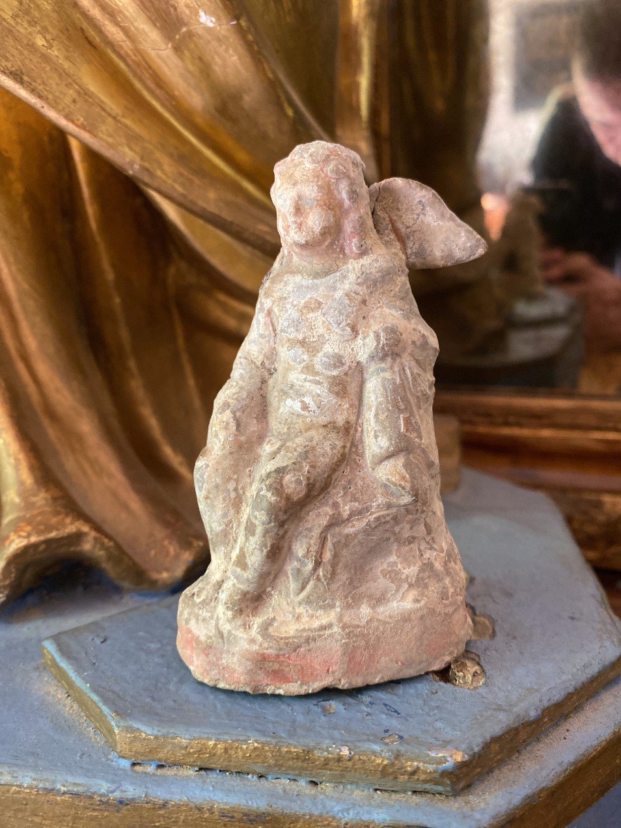 Artifact - Antiquity - Terracotta Statuette Of A Nude Winged Eros - Ex-voto - Magna Graecia-photo-2