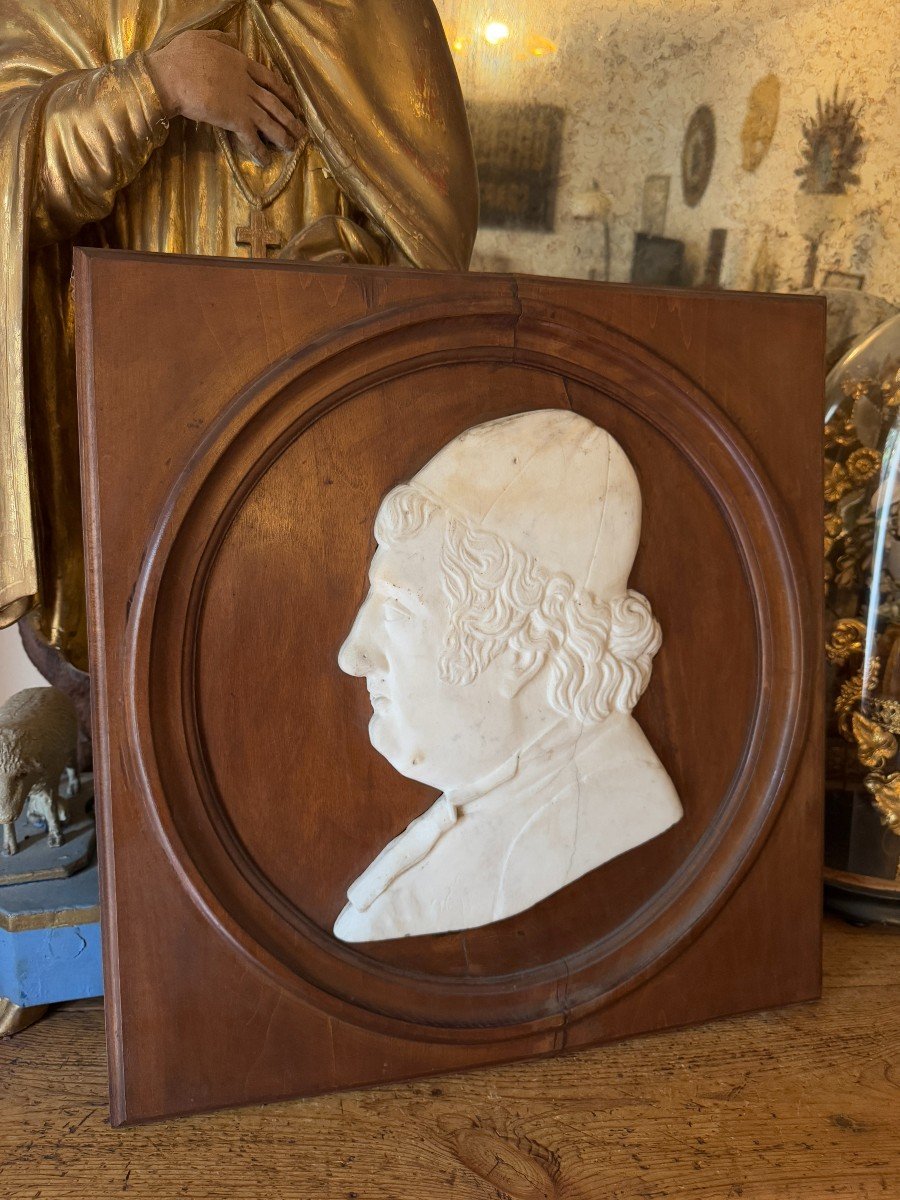 Sculpture En Marbre - Portrait De Jean-baptiste Massillon, &eacute;v&ecirc;que De Clermont-ferrant - France-photo-3