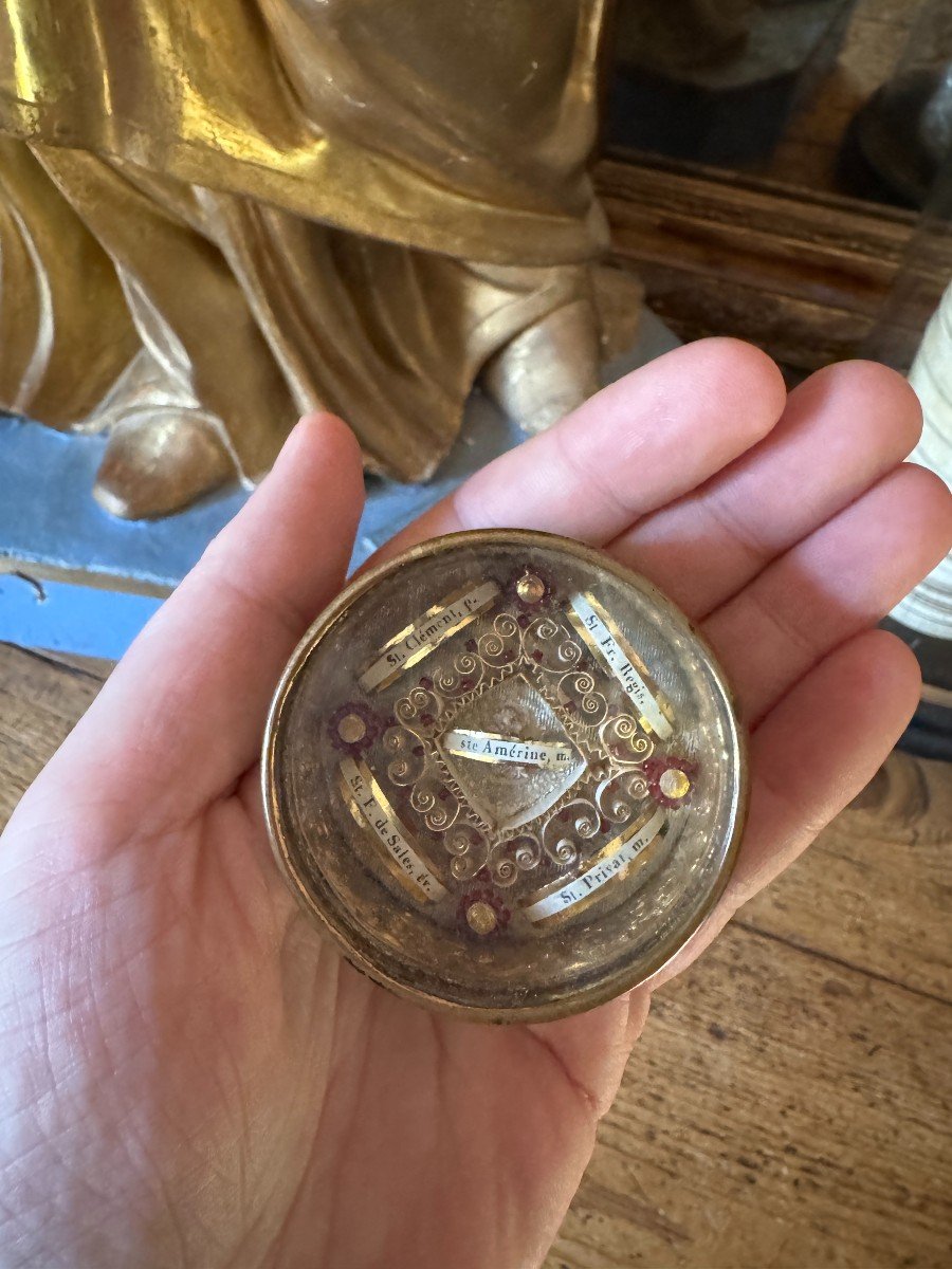 Reliquary With Five Relics - Saint Clement, Pope - Saint Francois Régis - France-photo-2